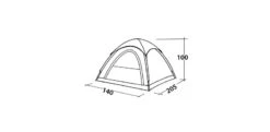Easy Camp Comet 200 Koepeltent - 2 Personen -Buiten kamperen 120338 comet 200 drawing perspective2