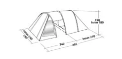 Easy Camp Galaxy 400 Gold Red Tunneltent - 4 Personen 9 Easy Camp Galaxy 400 Gold Red Tunneltent - 4 Personen -Buiten kamperen 120355 galaxy 400 gold red drawing perspective2