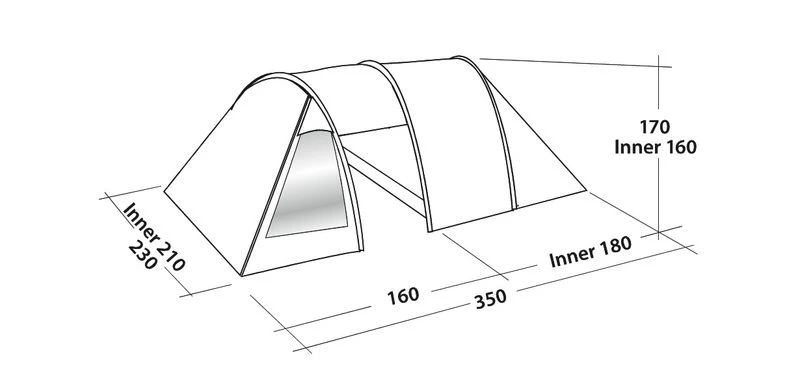 Easy Camp Galaxy 300 Rustic Green Tunneltent - 3 Personen 10 Easy Camp Galaxy 300 Rustic Green Tunneltent - 3 Personen - Afbeelding 8