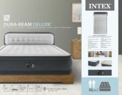 Intex Ultra Plush Headboard Luchtbed - Queensize - Ingebouwde Elektrische Pomp -Buiten kamperen 1487 1900 64448nd pkg 2023 300
