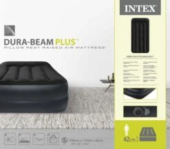 Intex Pillow Rest Raised Luchtbed - Eenpersoons -Buiten kamperen 1669 1900 64122nd pkg 2023 300