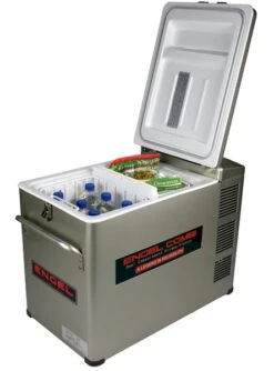 Engel MD45F-CD-P Dual-zone Compressor Koelbox - 40 Liter -Buiten kamperen 1900 1377 md45fcdp deckel offen freezer klein
