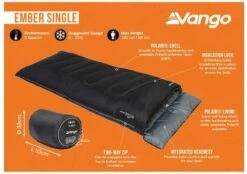 Vango Ember Slaapzak - Zwart 9 Vango Ember Slaapzak - Zwart -Buiten kamperen 1900 1783 ember single 2 1