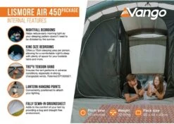 Vango Lismore Air 450 Opblaasbare Tunneltent - 4 Persoons - Groen 18 Vango Lismore Air 450 Opblaasbare Tunneltent - 4 Persoons - Groen -Buiten kamperen 1900 1783 lismore air 450 package 4