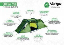 Vango Omega 250 Tunneltent - 2 Persoons - Groen -Buiten kamperen 1900 1783 omega 250 7