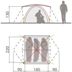 Vaude Campo Grande Koepeltent - 3-4 Persoons - Groen 9 Vaude Campo Grande Koepeltent - 3-4 Persoons - Groen -Buiten kamperen 1900 1883 14225 g 5