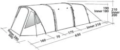 Easy Camp Palmdale 500 LUX Tunneltent - 5 Persoons 22 Easy Camp Palmdale 500 LUX Tunneltent - 5 Persoons -Buiten kamperen 501 1200 120370 palmdale 500 lux drawing perspective2