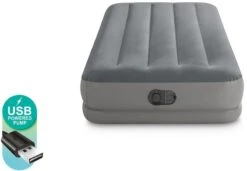 Intex Prestige Mid-Rise Luchtbed - Eenpersoons - Ingebouwde Elektrische Pomp -Buiten kamperen 833 1200 intex twin prestige mid rise luchtbed 1 persoons 1