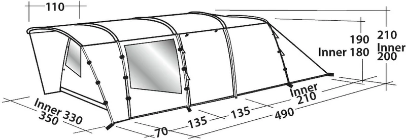 Easy Camp Palmdale 600 Tunneltent - 6 Persoons 18 Easy Camp Palmdale 600 Tunneltent - 6 Persoons - Afbeelding 16
