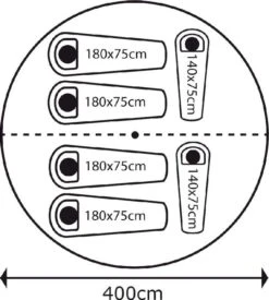 Bo-Camp Urban Outdoor Streeterville Bell Tent - 6 Persoons -Buiten kamperen 900 825 4472500 08