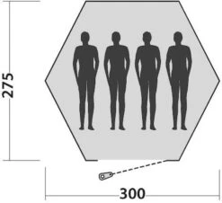 Easy Camp Bolide 400 Tipitent - 4 Personen -Buiten kamperen 900 983 plattegrond bolide 2