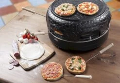 Bestron Pizza Gourmetset - 6 Personen -Buiten kamperen bestron pizzaoven 6 personen 8