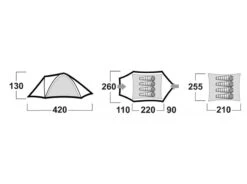 Husky Bizon Koepeltent - 4+ Persoons -Buiten kamperen bizon afmetingen