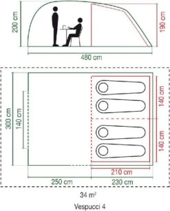 Coleman Vespucci 4 Tunneltent - 4 Persoons -Buiten kamperen flo 2000019537 01 resultaat