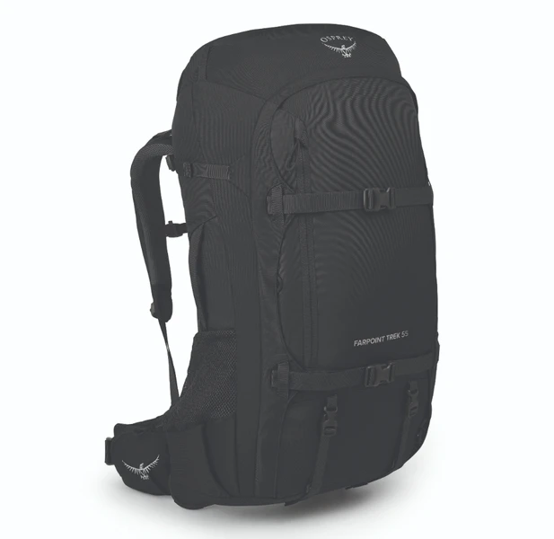 Osprey Farpoint Trek Pack - 55 Liter - Zwart 3 Osprey Farpoint Trek Pack - 55 Liter - Zwart